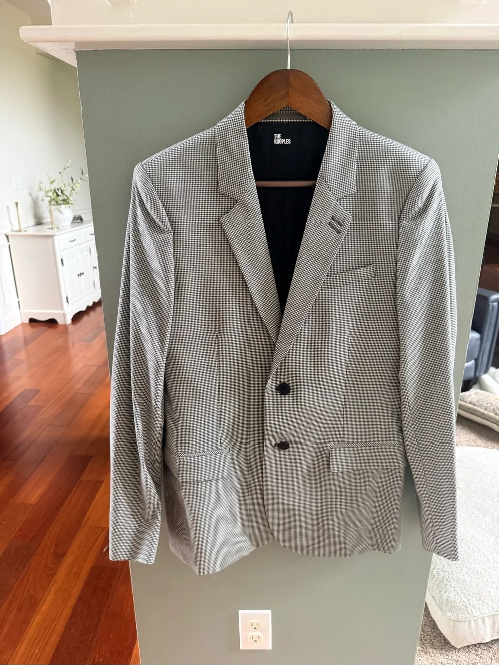 The Kooples Grey Houndstooth Blazer and Trousers